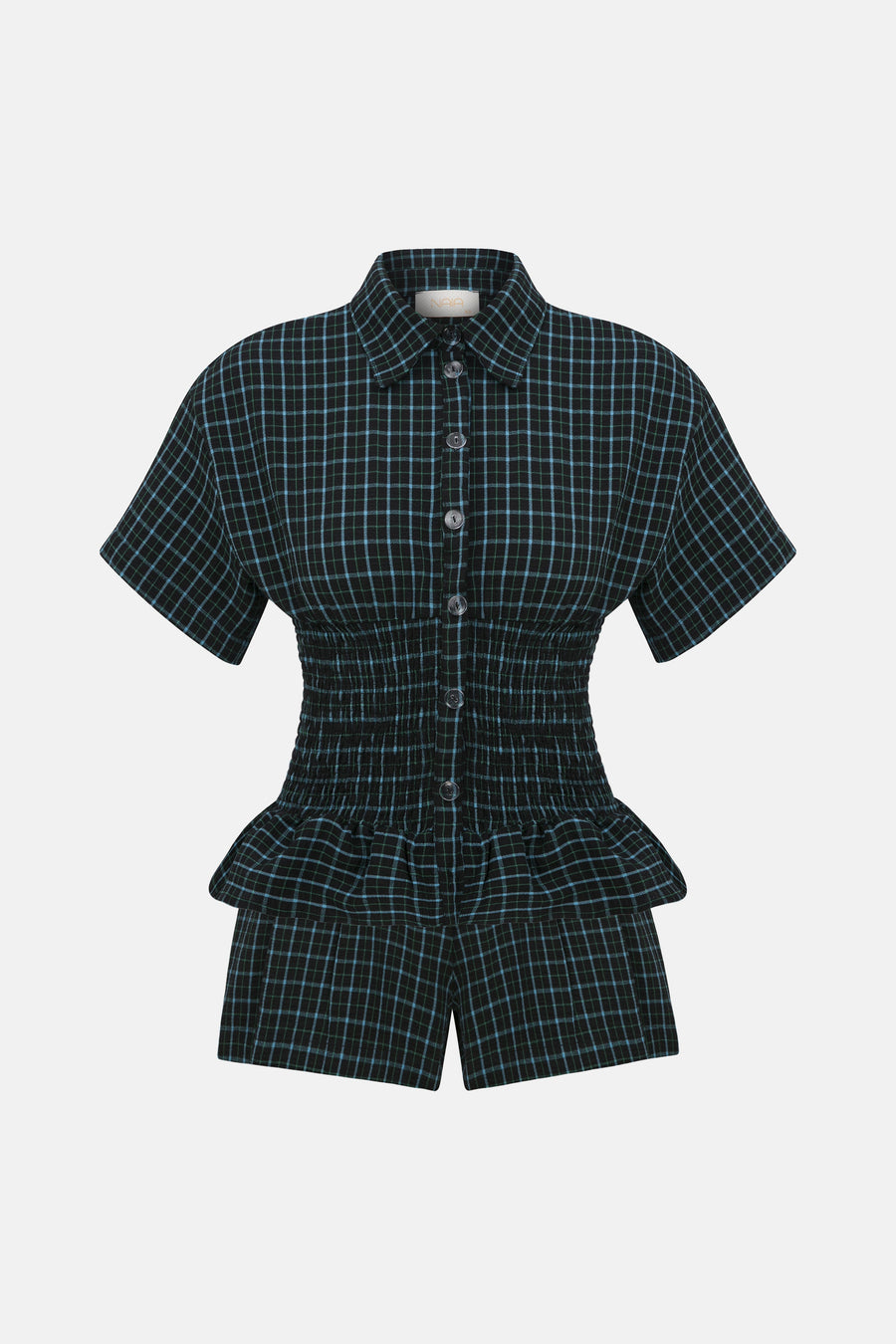 BLAIR SHORTS / GREEN BLUE PLAID