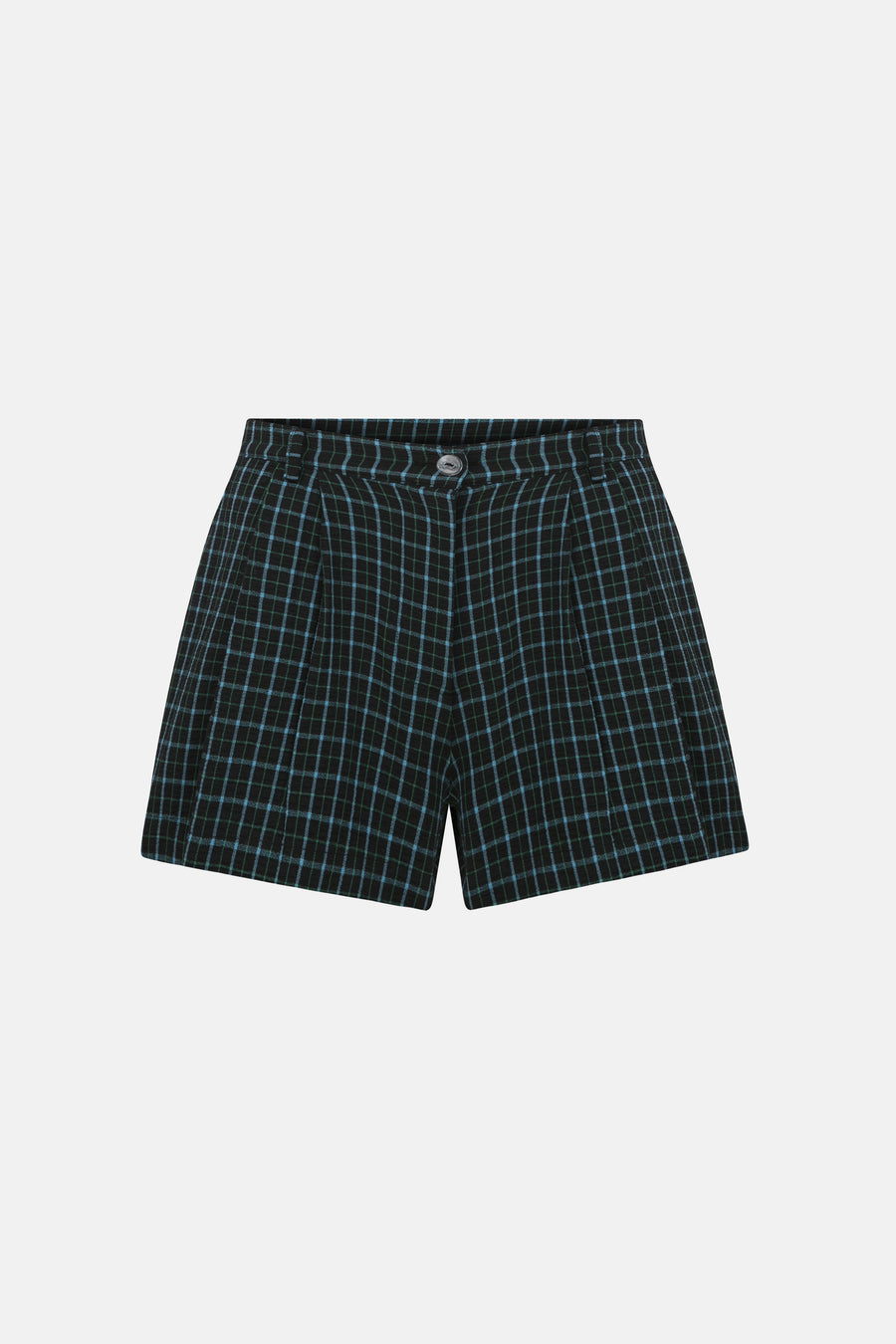 BLAIR SHORTS / GREEN BLUE PLAID