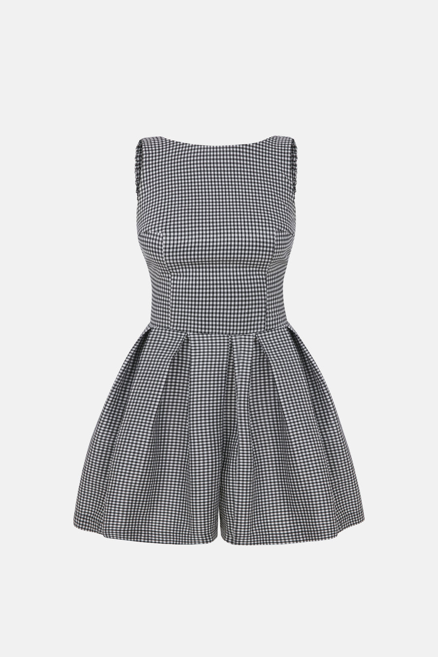 ALICE OVERALL / BLACK AND WHITE GINGHAM