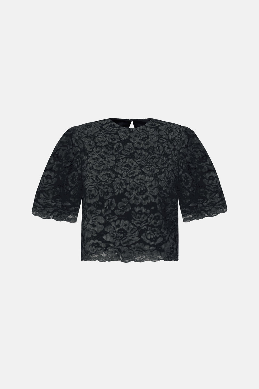 RIONA LACE BLOUSE / DARK GRAY