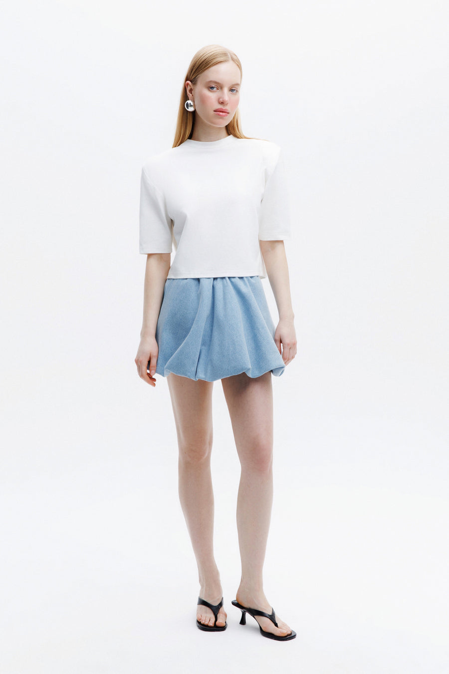 NANCY BALLOON SKIRT / BLUE DENIM