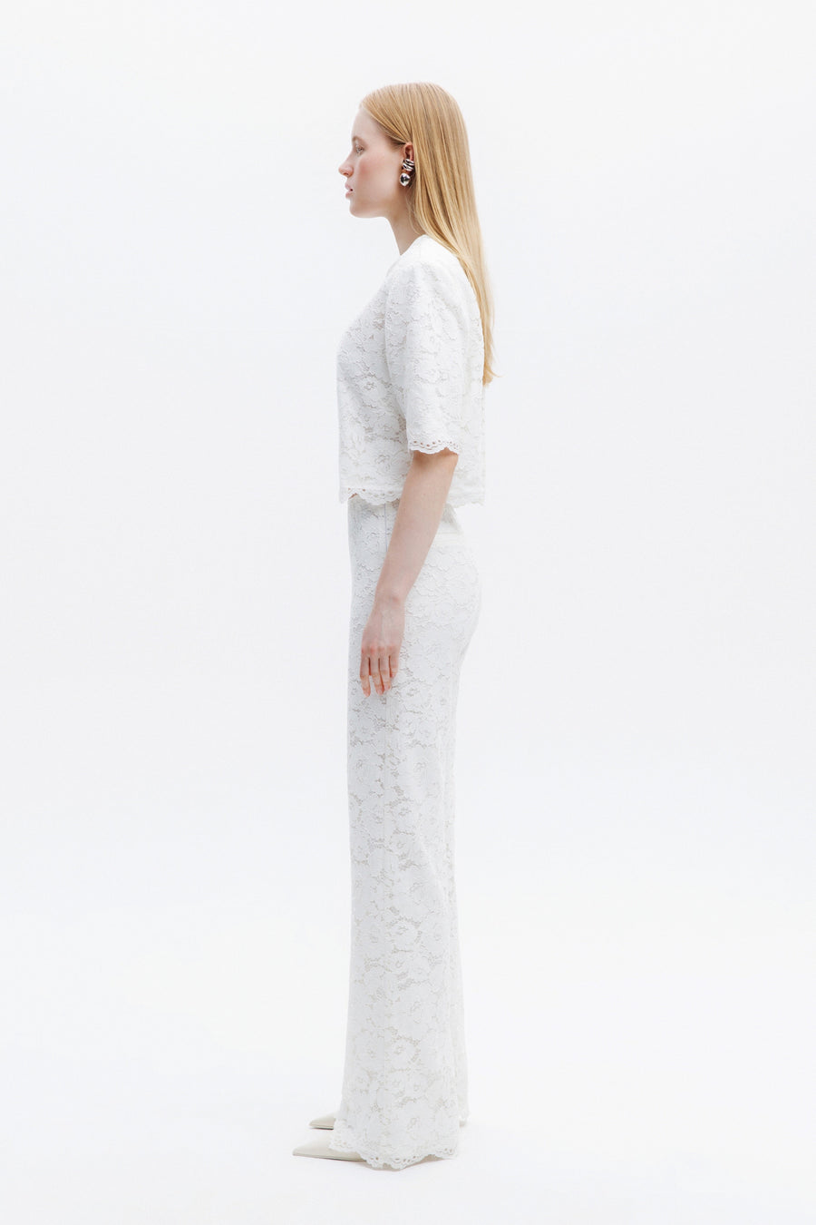 RIONA LACE TROUSERS / ECRU