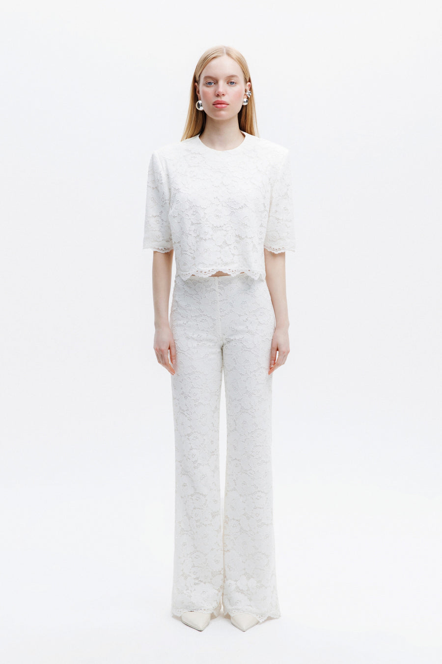 RIONA LACE TROUSERS / ECRU