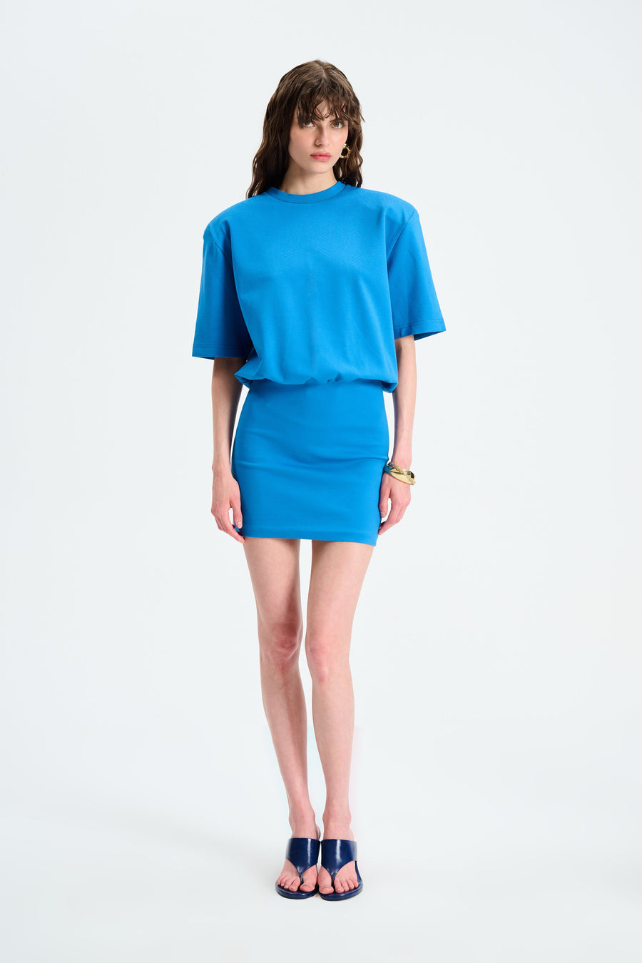MIU T-SHIRT DRESS / BLUE