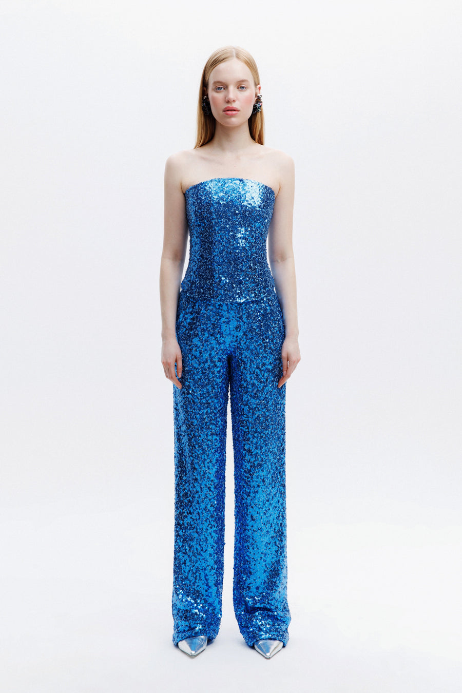ALLURE BUSTIER / BLUE SEQUINED