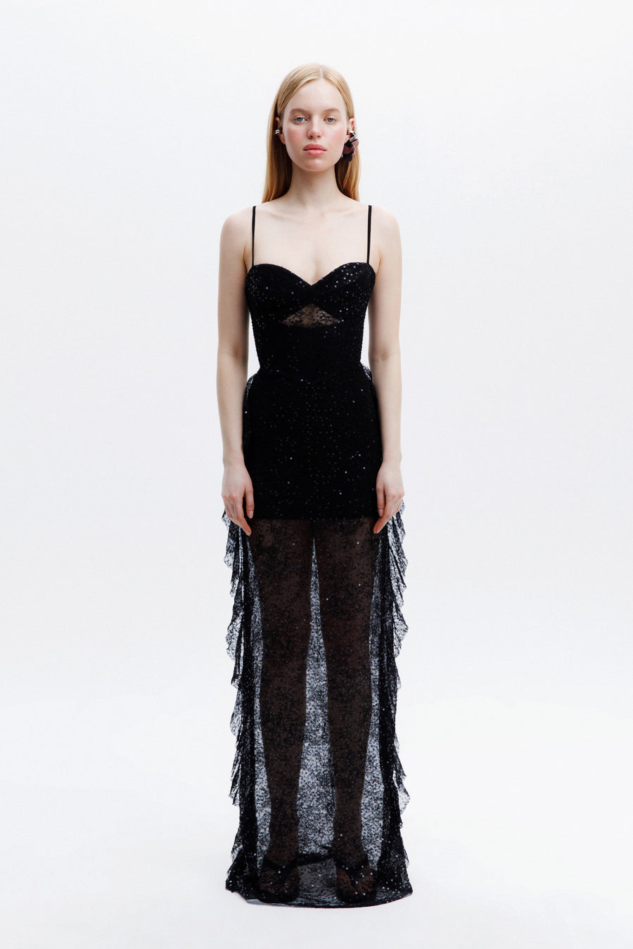 MARYANNE DRESS / BLACK SEQUINED