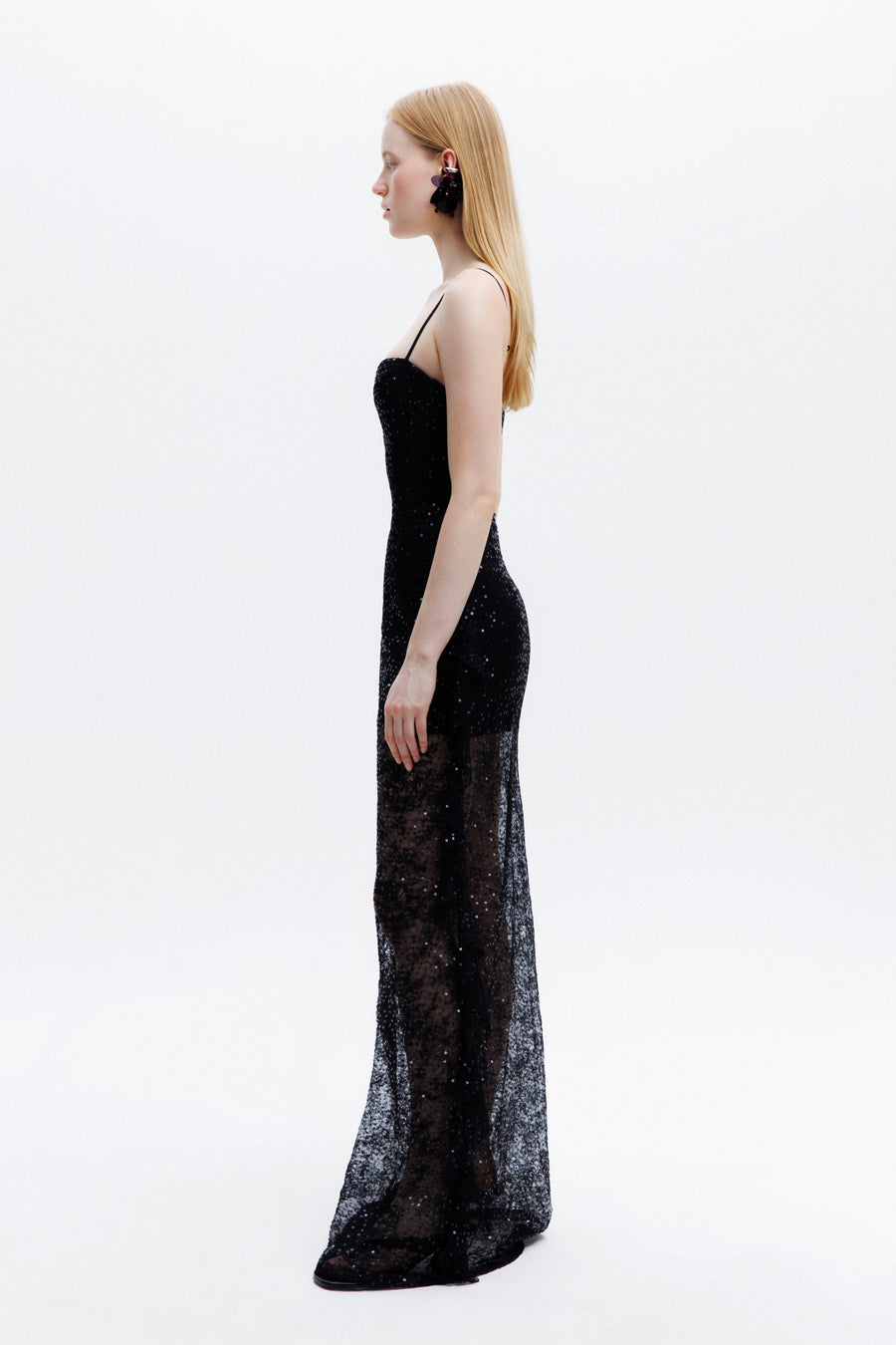 MARYANNE DRESS / BLACK SEQUINED