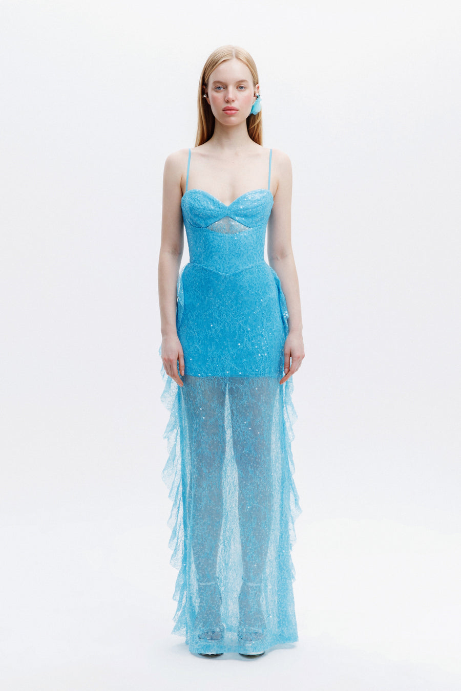 MARYANNE DRESS / TURQUOISE SEQUINE