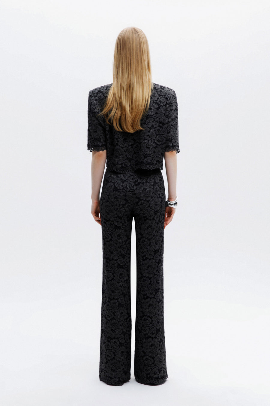 RIONA LACE BLOUSE / DARK GRAY