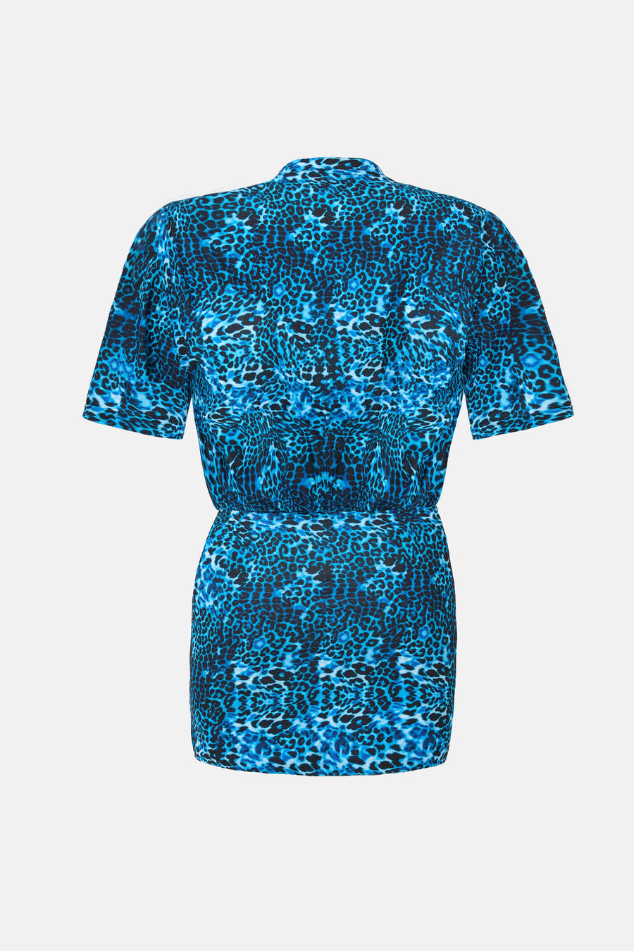 MIU T-SHIRT DRESS / BLUE LEOPARD PATTERN