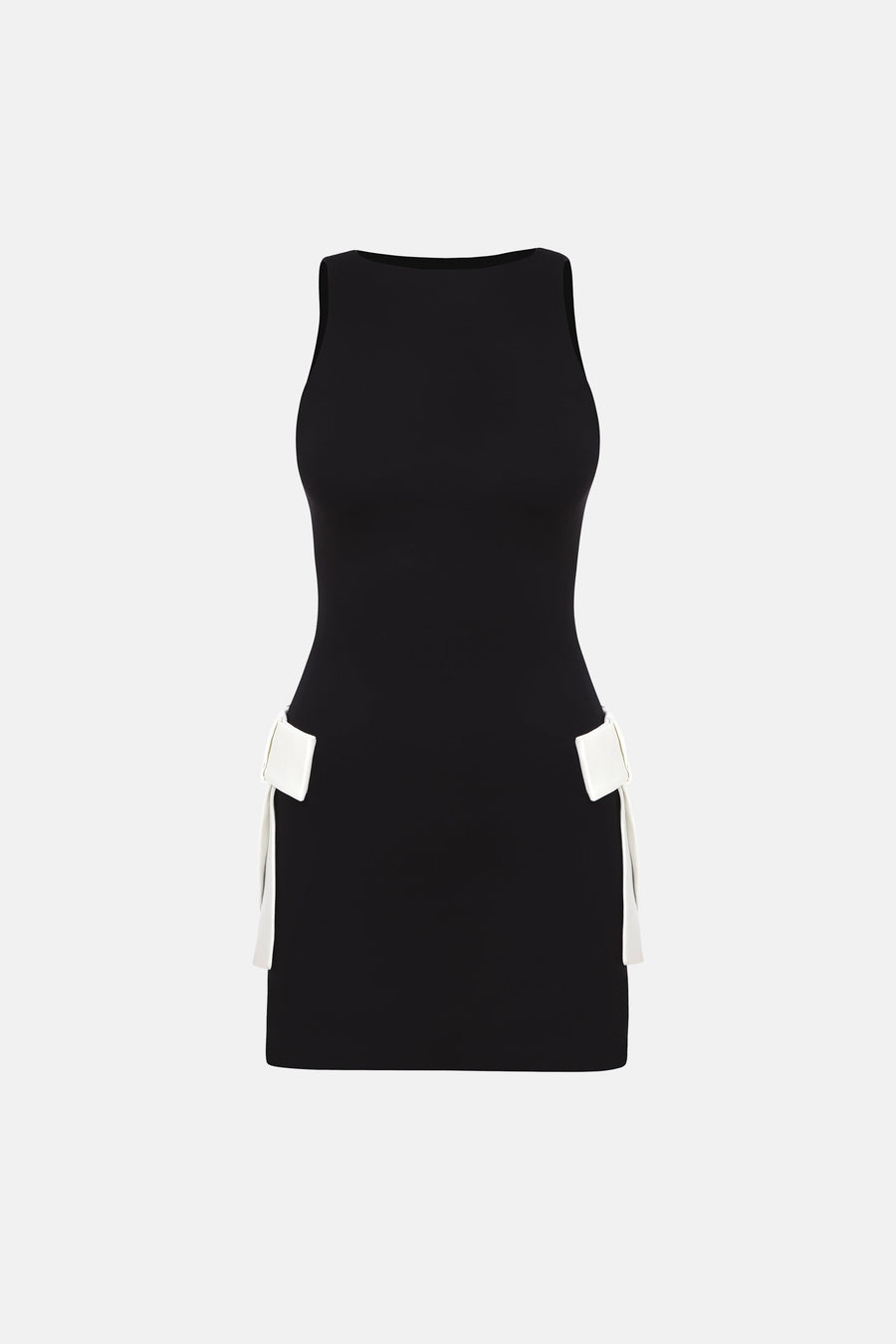ODETTE MINI DRESS / BLACK AND WHITE