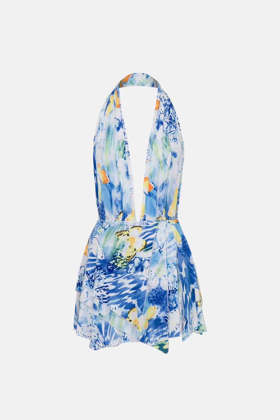 PIXIE DRESS / BLUE PATTERNED