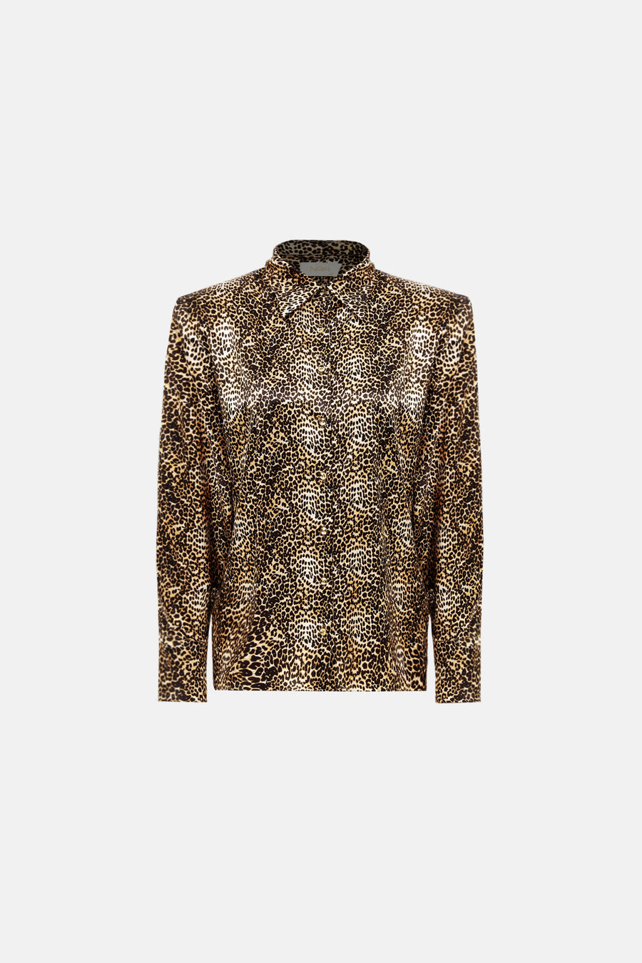 DION SATIN SHIRT / LEOPARD PATTERN